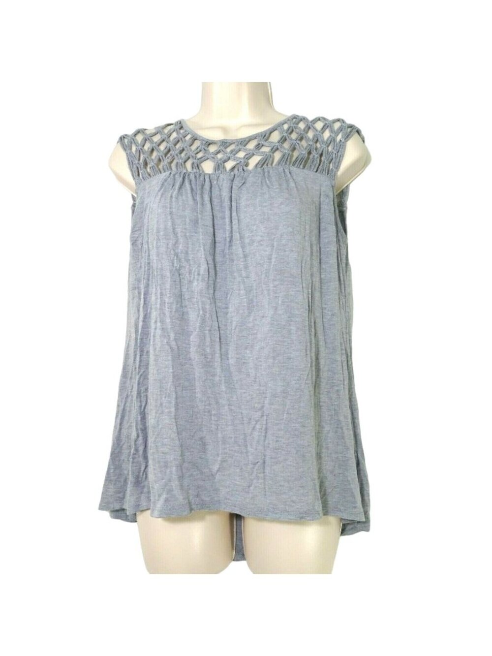 Plenty Tracy Reece Top T-Shirt Women Size XS Sleeveless Gray Summer Casual FLAW